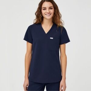 Figs Catarina Small Navy Blue Scrub Top